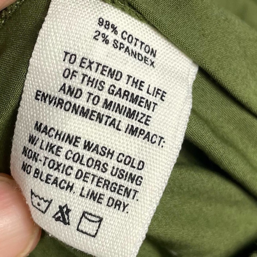 SOLD-NEW Alex Mill Washed Expedition Pant in Army Olive Green Cropped Sz 10 - Picture 10 of 10